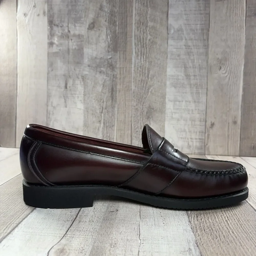 Rockport Classic Penny Loafer Men's Size 10 Slip On Dress Shoes Leather Burgundy